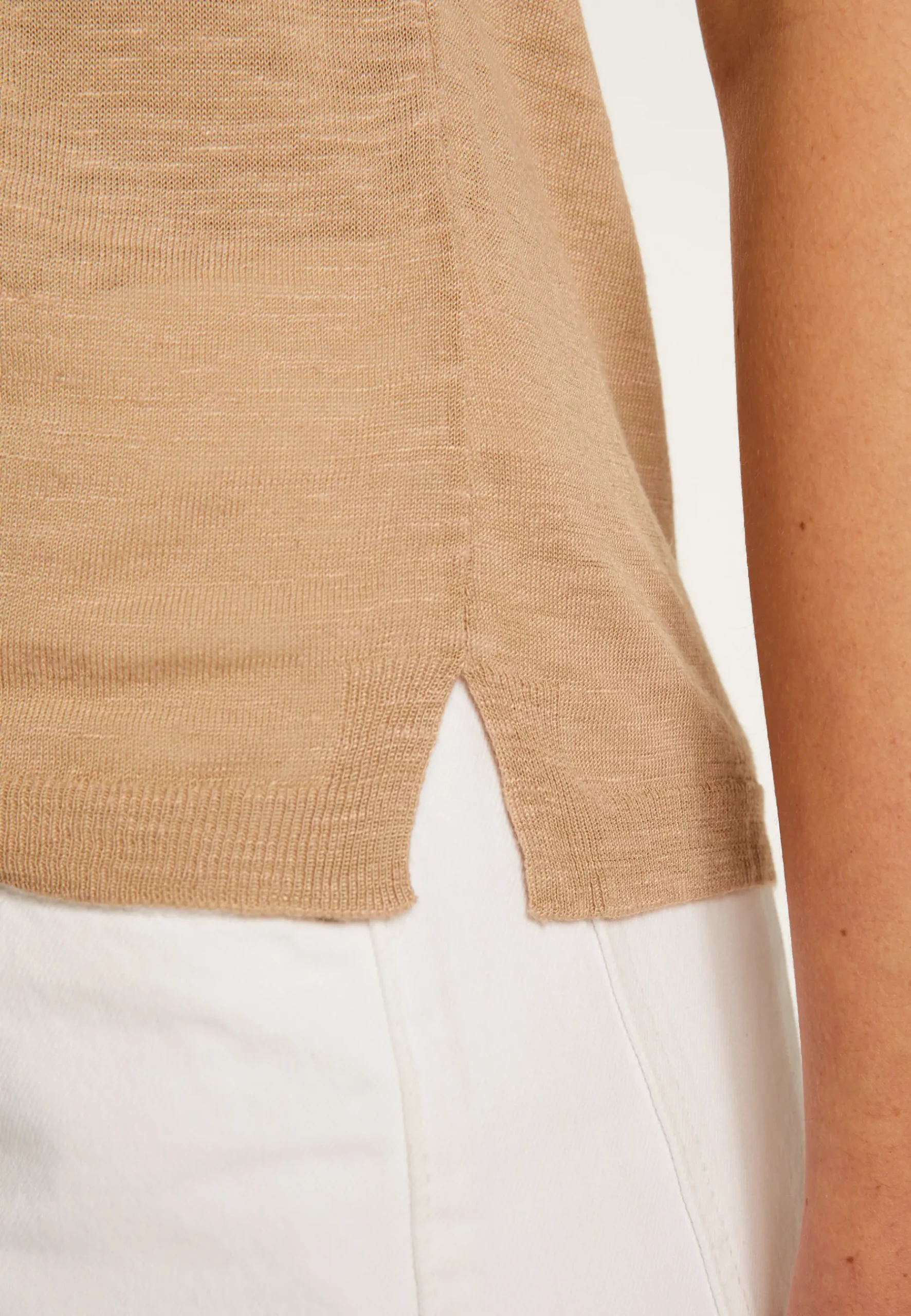 Montagut T-Shirts Et Débardeurs-Débardeur en lin flammé - Maitena 13-Beige moyen