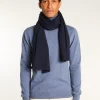 Montagut Accessoires-Echarpe unisexe en cachemire - Laura 05-Bleu marine