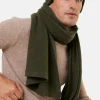 Montagut Accessoires-Echarpe unisexe en cachemire mélangé - Gabrias 83-Kaki
