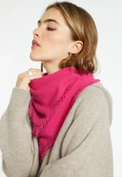 Montagut Accessoires-Foulard en cachemire - Lou 26-Rose foncé