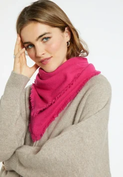 Montagut Accessoires-Foulard en cachemire - Lou 26-Rose foncé