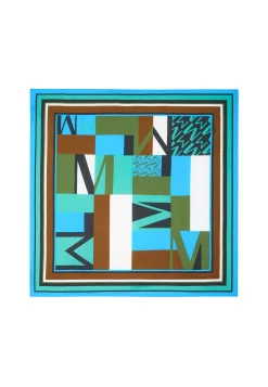 Montagut Accessoires-Foulard en soie - Levine 03-Bleu foncé