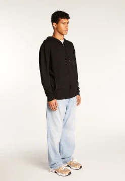 Montagut Vestes Et Cardigans-Gilet à capuche en laine mélangée - Theo 01-Noir
