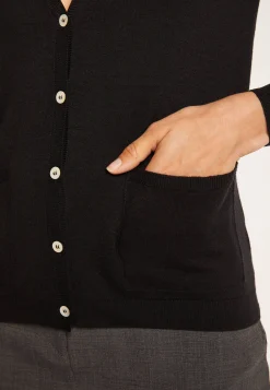 Montagut Vestes Et Cardigans-Gilet 100% laine mérinos - Baby 01-Noir