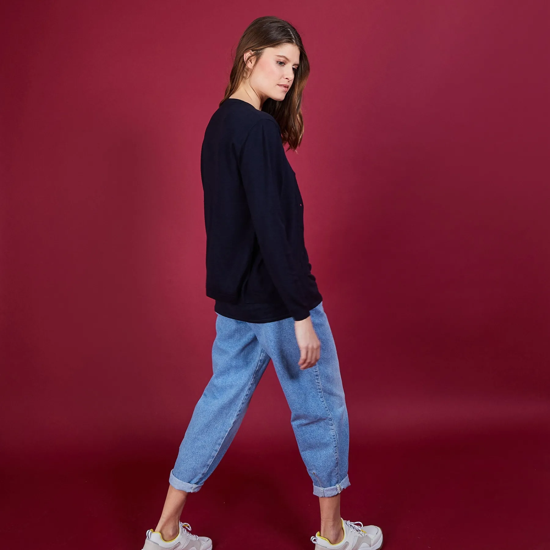 Montagut Vestes Et Cardigans-Gilet 100% laine mérinos - Baby 05-Bleu marine
