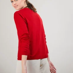 Montagut Vestes Et Cardigans-Gilet 100% laine mérinos - Baby 20-Rouge foncé