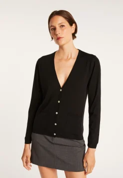 Montagut Vestes Et Cardigans-Gilet 100% laine mérinos - Baby 01-Noir