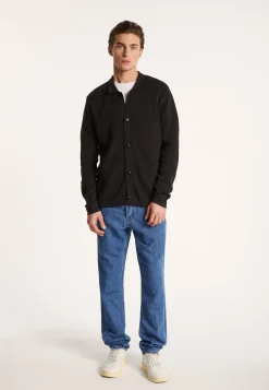 Montagut Vestes Et Cardigans-Gilet à poches en coton sec - Balto 01-Noir