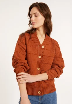 Montagut Vestes Et Cardigans-Gilet ample à côtes en coton - Mardy 07-Marron