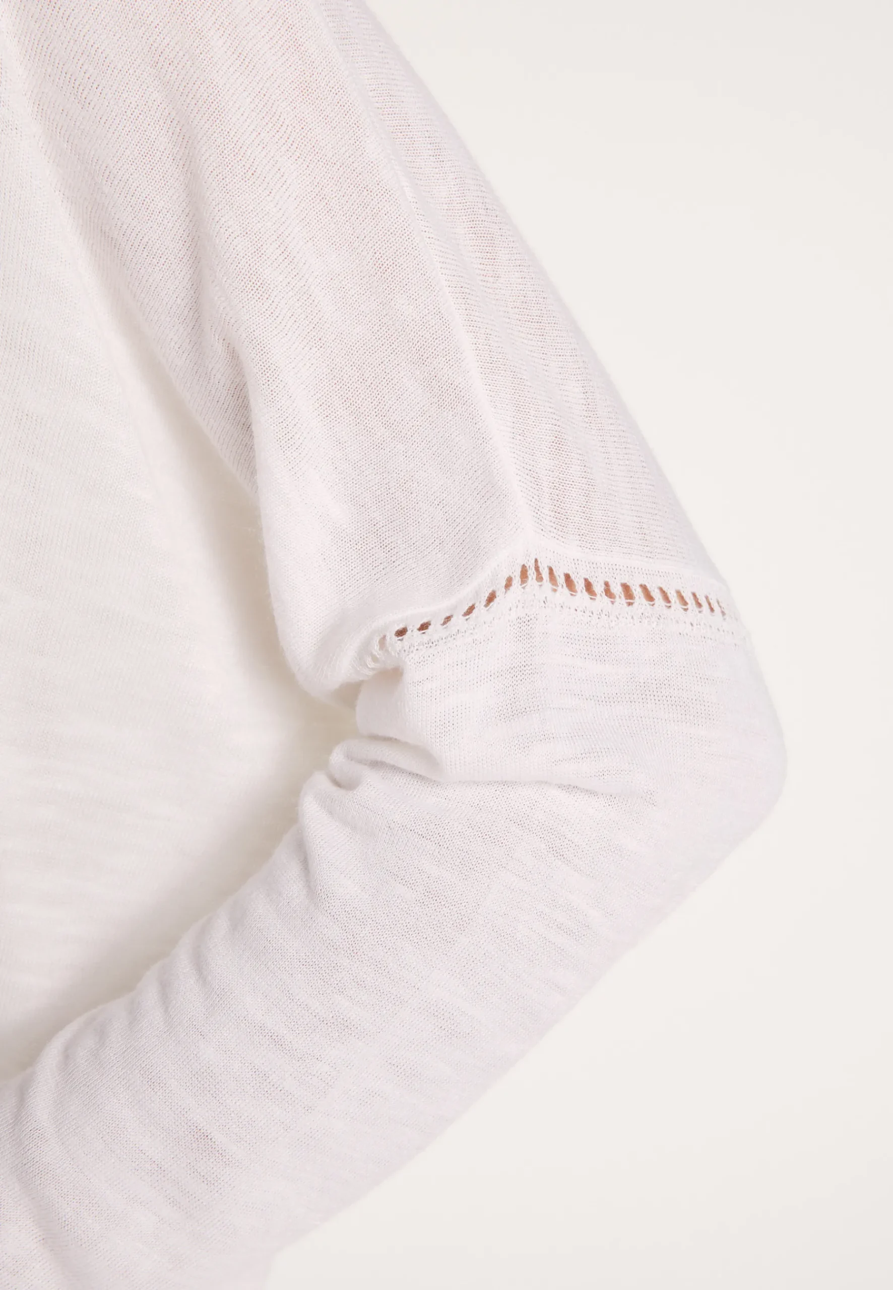 Montagut Vestes Et Cardigans-Gilet ample avec poches en lin flammé - Maureen 02-Blanc
