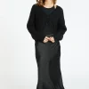 Montagut Vestes Et Cardigans-Gilet ample en mohair - Ciara 01-Noir