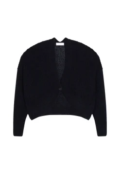 Montagut Vestes Et Cardigans-Gilet ample en mohair - Ciara 01-Noir