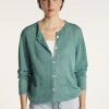 Montagut Vestes Et Cardigans-Gilet avec cordon en lin - Mellia 21-Vert foncé