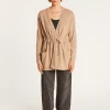 Montagut Vestes Et Cardigans-Gilet avec poches en cachemire - Ouria 14-Beige foncé