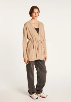 Montagut Vestes Et Cardigans-Gilet avec poches en cachemire - Ouria 14-Beige foncé