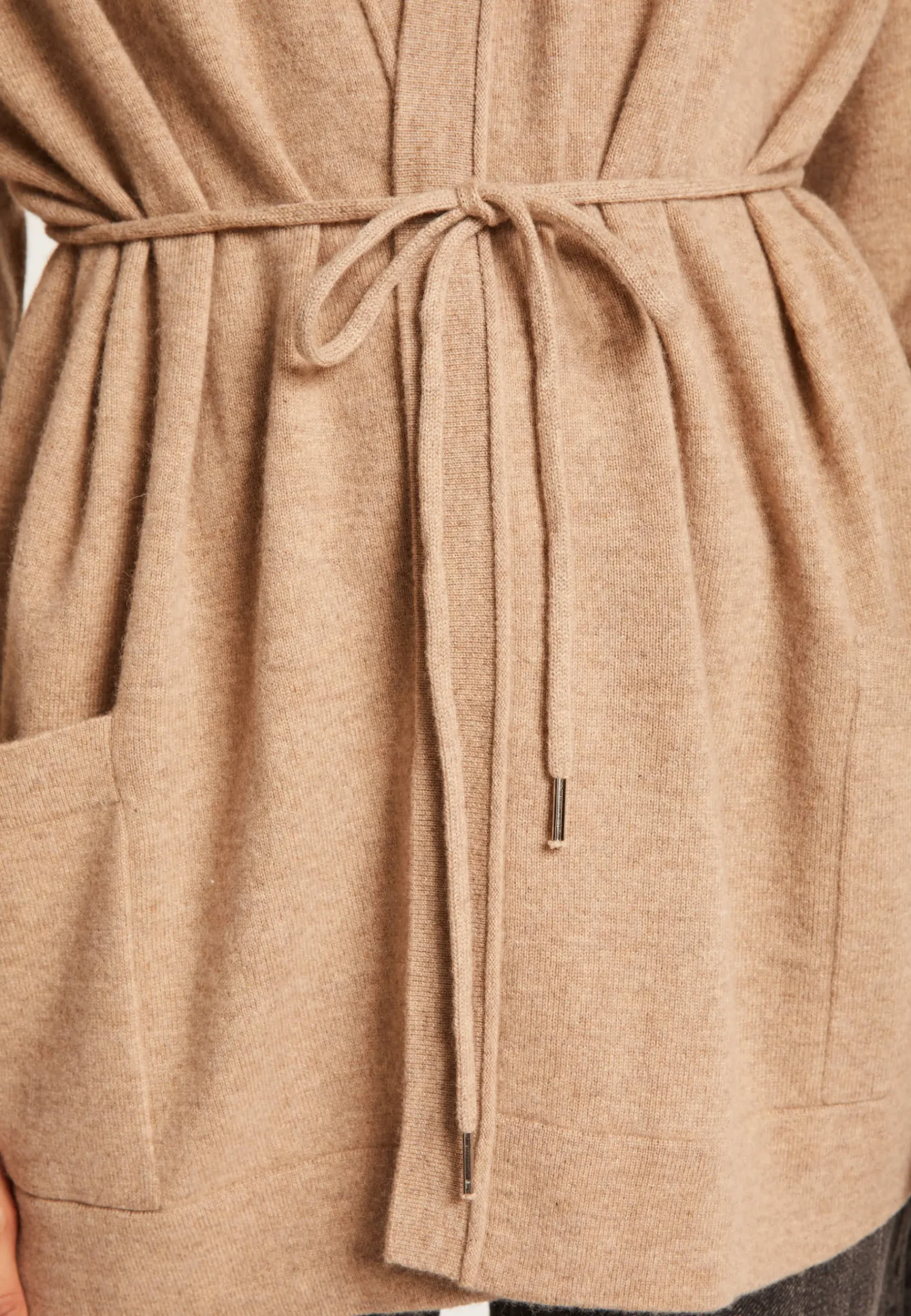 Montagut Vestes Et Cardigans-Gilet avec poches en cachemire - Ouria 14-Beige foncé