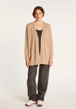 Montagut Vestes Et Cardigans-Gilet avec poches en cachemire - Ouria 14-Beige foncé