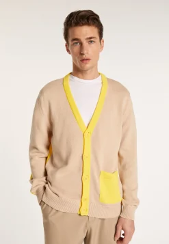 Montagut Vestes Et Cardigans-Gilet bicolore en gros coton - Pierra 13-Beige moyen