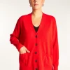 Montagut Les Incontournables-Gilet boutonné en cachemire - Ariel 52-Rouge