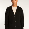 Montagut Vestes Et Cardigans-Gilet boutonné en cachemire mélangé - Titouan 01-Noir