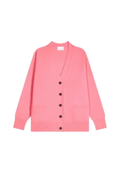 Montagut Les Incontournables-Gilet boutonné en cachemire - Ariel 91-Fuchsia