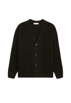 Montagut Vestes Et Cardigans-Gilet boutonné en cachemire mélangé - Titouan 01-Noir