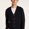 Montagut Vestes Et Cardigans-Gilet boutonné en laine mérinos - Etienne 05-Bleu marine