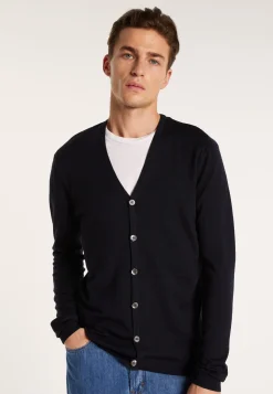 Montagut Vestes Et Cardigans-Gilet boutonné en laine mérinos - Etienne 05-Bleu marine