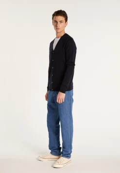 Montagut Vestes Et Cardigans-Gilet boutonné en laine mérinos - Etienne 05-Bleu marine