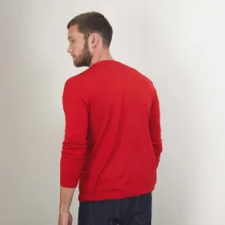 Montagut Vestes Et Cardigans-Gilet boutonné en laine mérinos - Etienne 52-Rouge