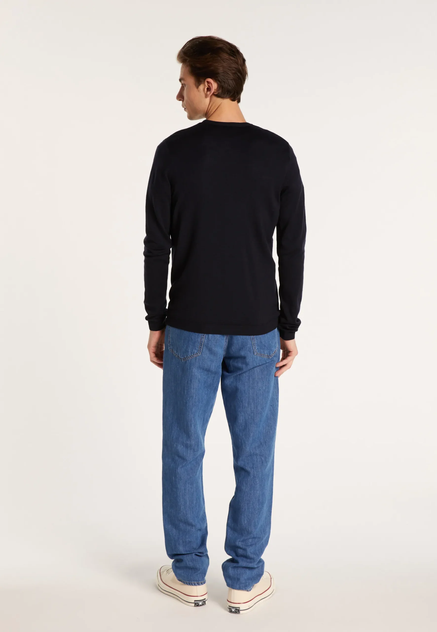Montagut Vestes Et Cardigans-Gilet boutonné en laine mérinos - Etienne 05-Bleu marine