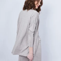 Montagut Vestes Et Cardigans-Gilet col châle en fibre de bambou cachemire - Hani 14-Beige foncé