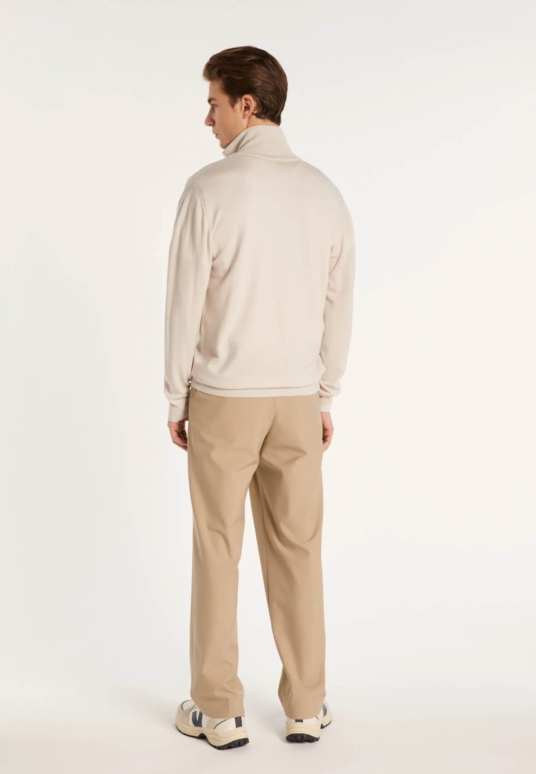 Montagut Vestes Et Cardigans-Gilet col montant zippé en laine mérinos - Estian 12-Beige clair