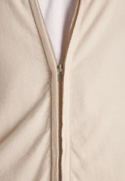 Montagut Vestes Et Cardigans-Gilet col montant zippé en laine mérinos - Estian 12-Beige clair