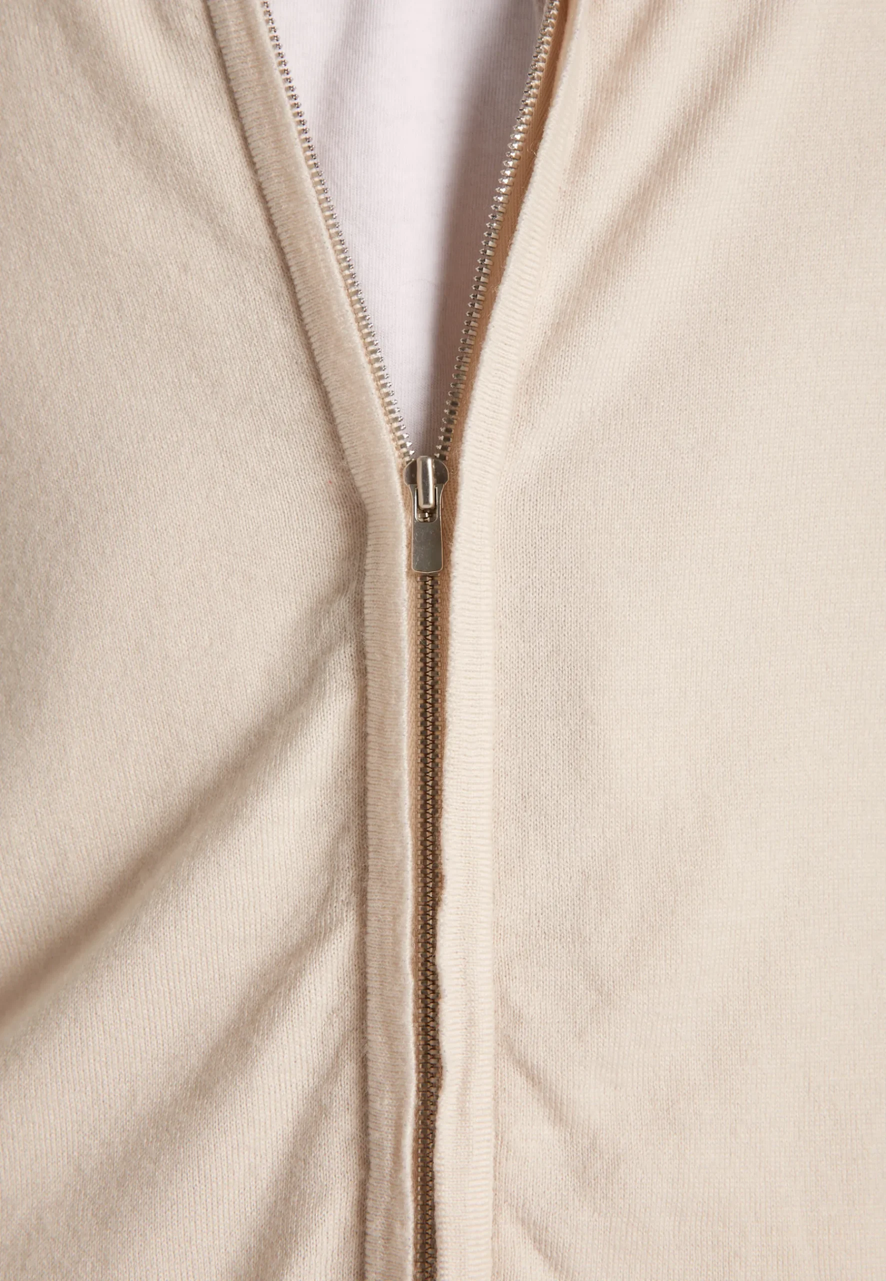 Montagut Vestes Et Cardigans-Gilet col montant zippé en laine mérinos - Estian 12-Beige clair