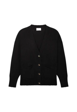 Montagut Vestes Et Cardigans-Gilet col V en coton et lin - Nais 05-Bleu marine