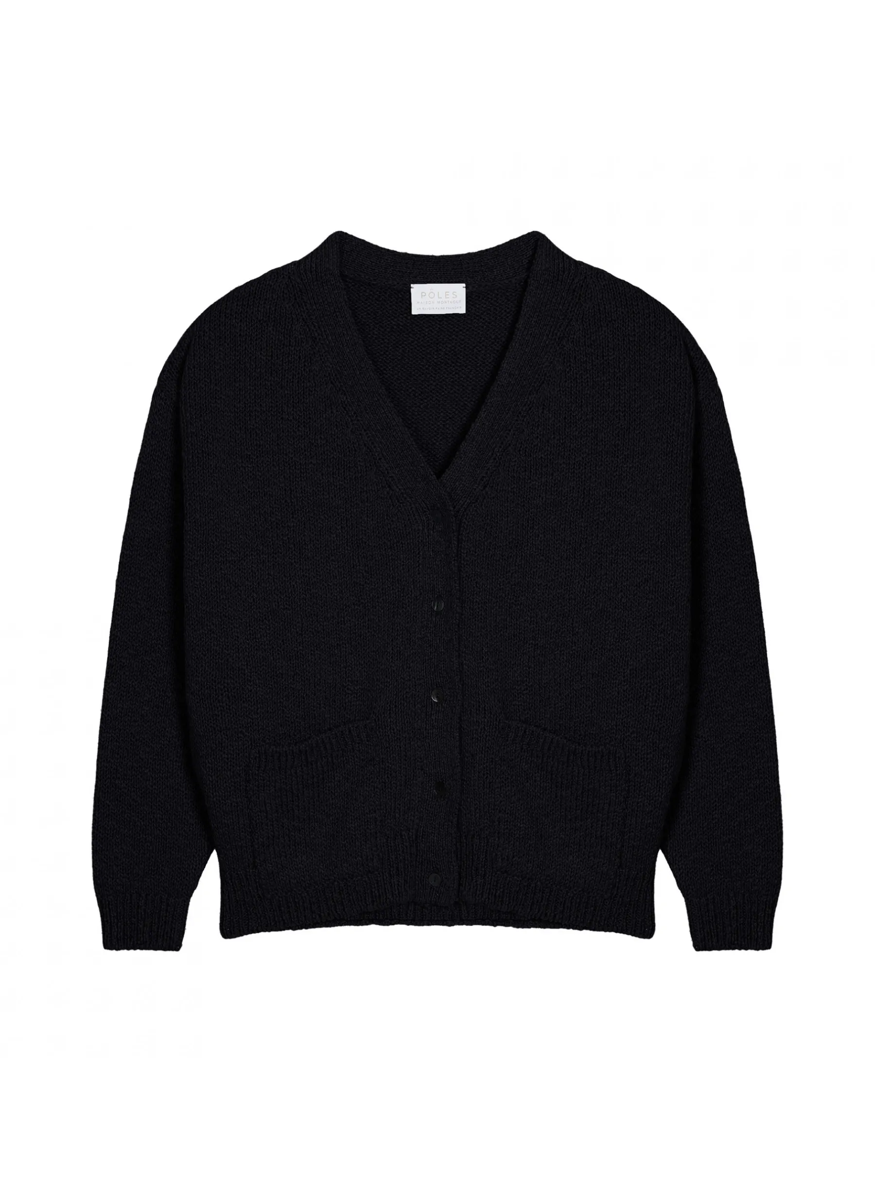 Montagut Vestes Et Cardigans-Gilet col V en coton et lin - Thais 05-Bleu marine