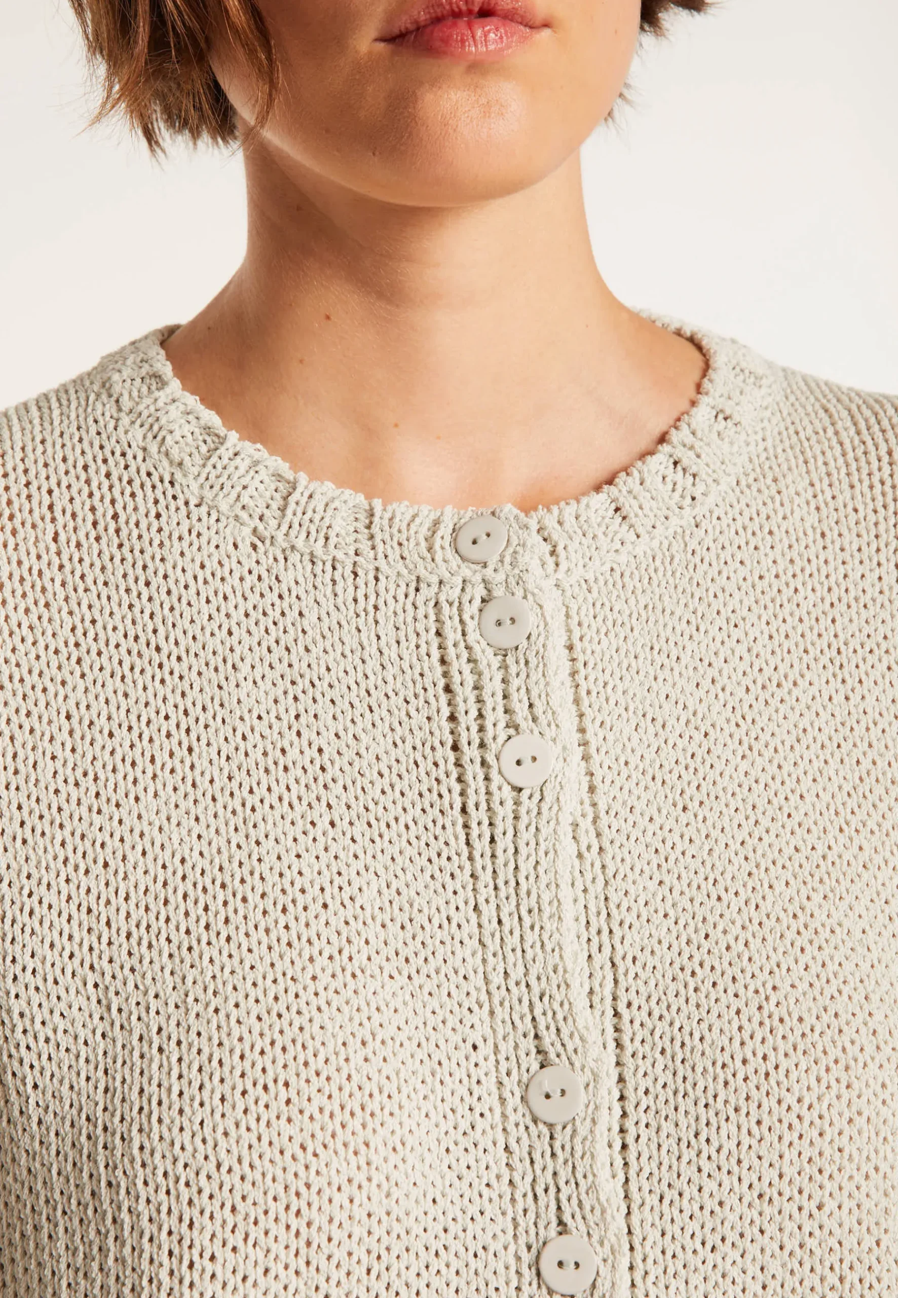 Montagut Vestes Et Cardigans-Gilet court et large - Colette 11-Gris clair