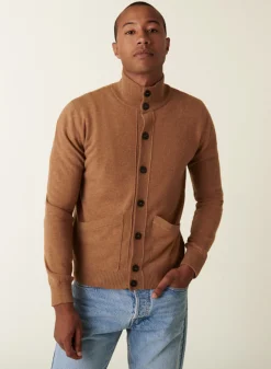 Montagut Vestes Et Cardigans-Gilet en cachemire boutonné à poches - Erwan 46-Marron clair