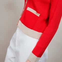 Montagut Vestes Et Cardigans-Gilet en coton bio - Alexiaa 52-Rouge