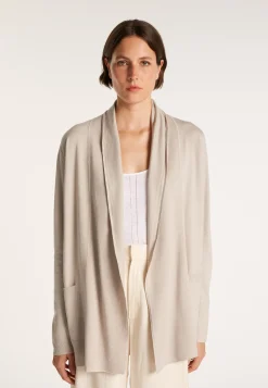 Montagut Vestes Et Cardigans-Gilet en laine et viscose - Agata 81-Gris pale