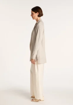 Montagut Vestes Et Cardigans-Gilet en laine et viscose - Agata 81-Gris pale