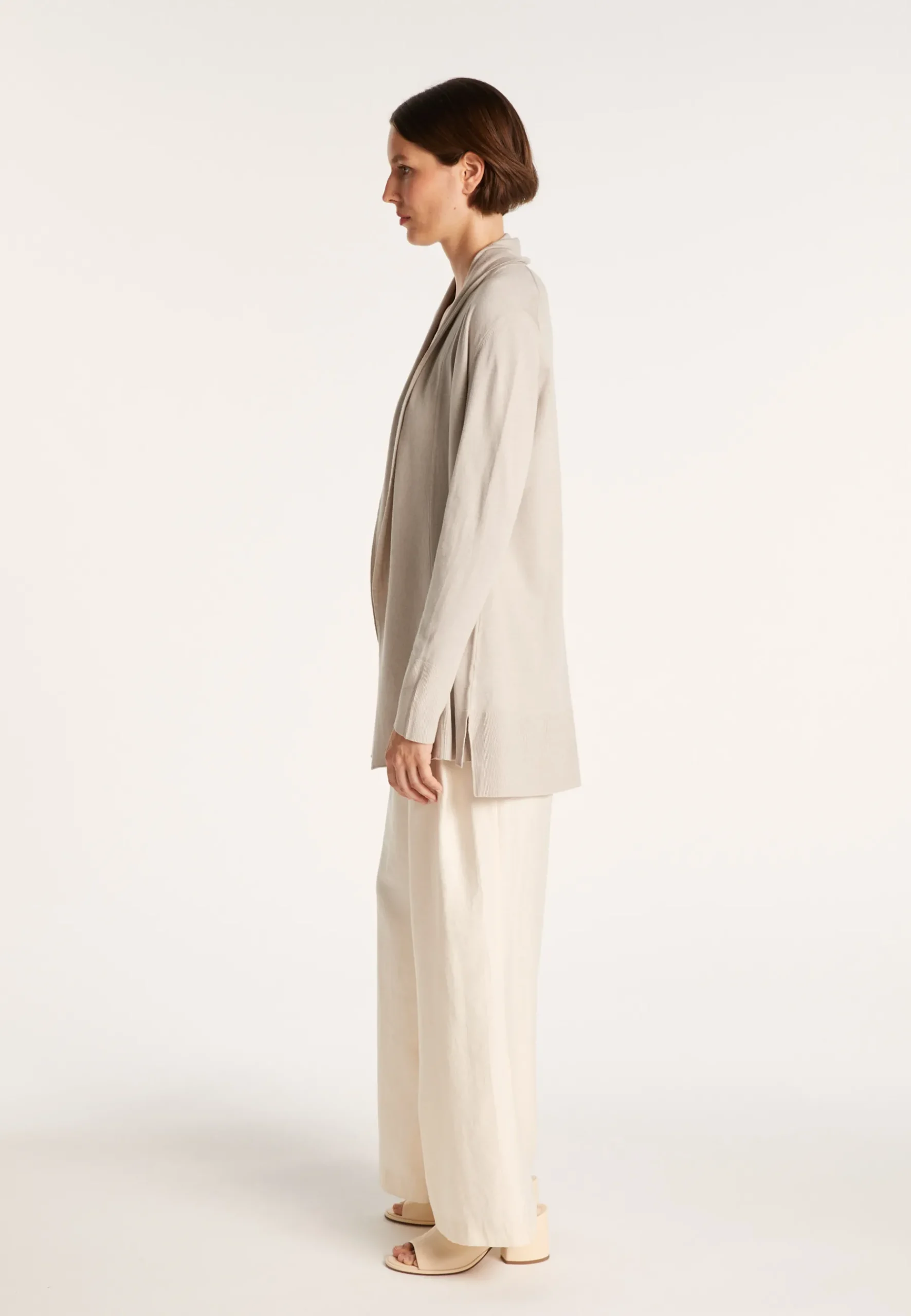 Montagut Vestes Et Cardigans-Gilet en laine et viscose - Agata 81-Gris pale