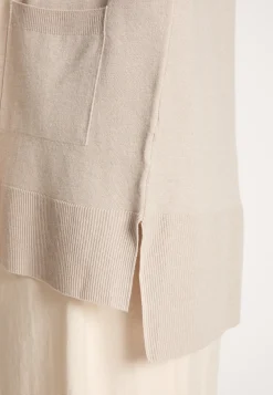 Montagut Vestes Et Cardigans-Gilet en laine et viscose - Agata 81-Gris pale