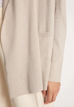 Montagut Vestes Et Cardigans-Gilet en laine et viscose - Agata 81-Gris pale