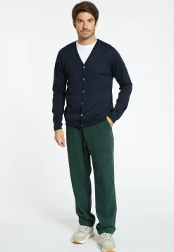 Montagut Vestes Et Cardigans-Gilet en laine mérinos - Falco 05-Bleu marine