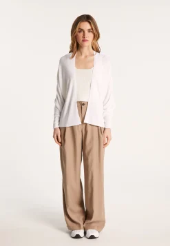 Montagut Vestes Et Cardigans-Gilet en lin flammé - Louissa 02-Blanc