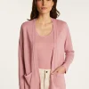 Montagut Vestes Et Cardigans-Gilet en lin flammé - Naelle 24-Rose clair