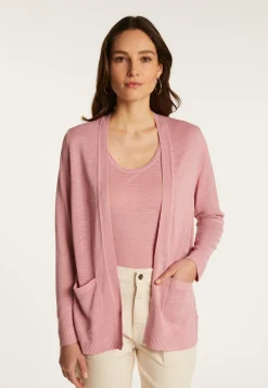 Montagut Vestes Et Cardigans-Gilet en lin flammé - Naelle 24-Rose clair