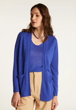 Montagut Vestes Et Cardigans-Gilet en lin flammé - Naelle 48-Bleu roi
